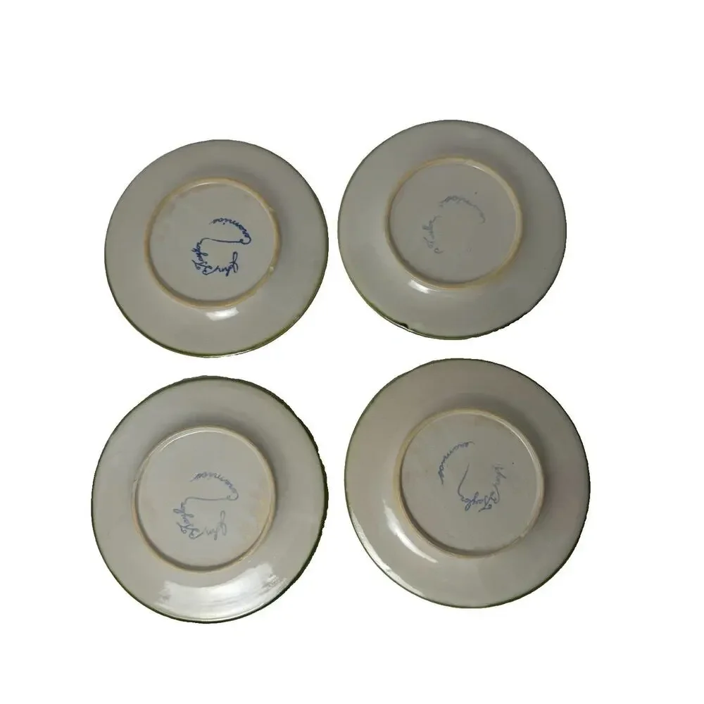 Vintage John B Taylor Harvest Fig 8” Salad Plates Set of 7 Hand Painted